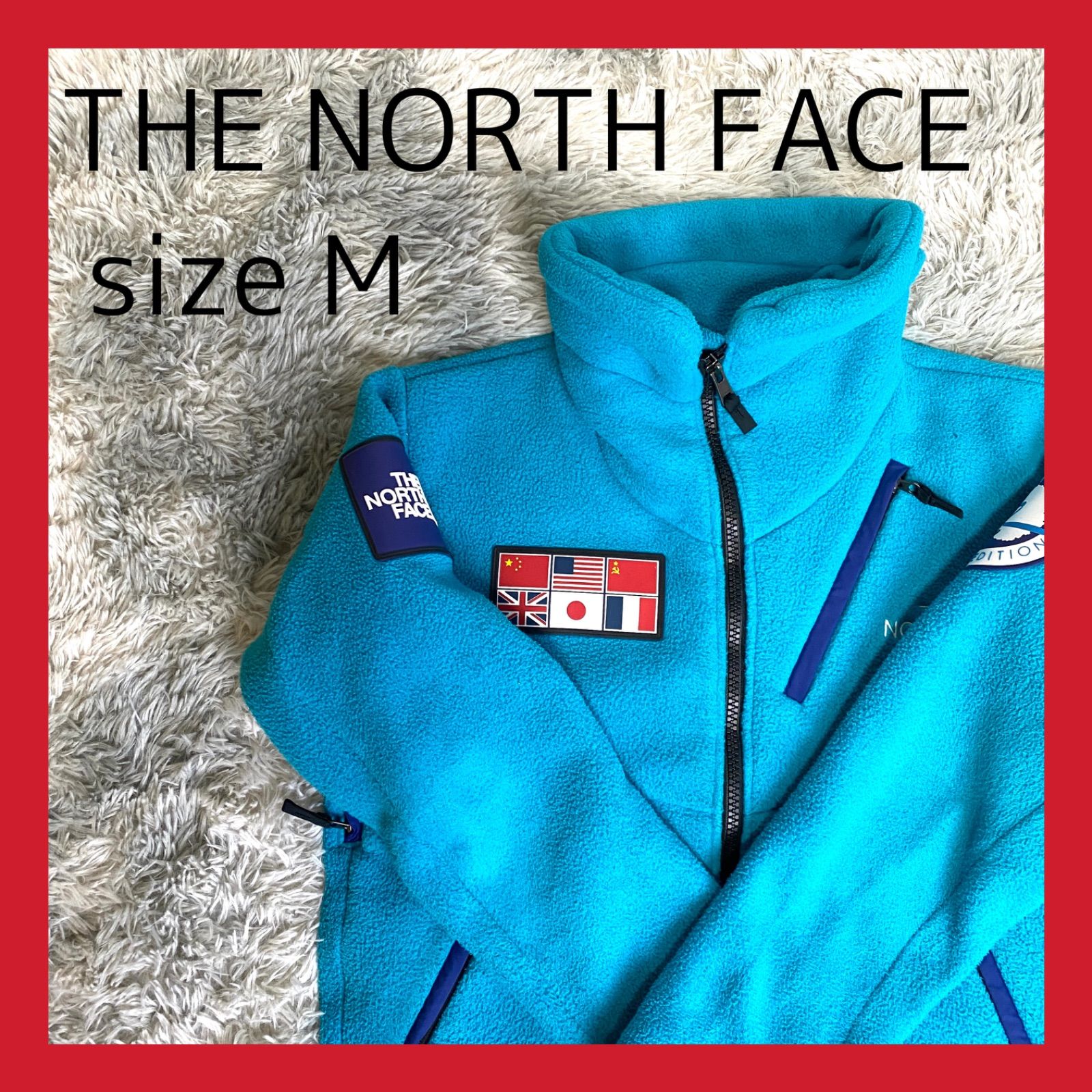 THE NORTH FACE ザ・ノースフェイス TRANS ANTARCTICA FLEECE トランスアンタークティカ フリース M メンズ 水色  国旗 - メルカリ