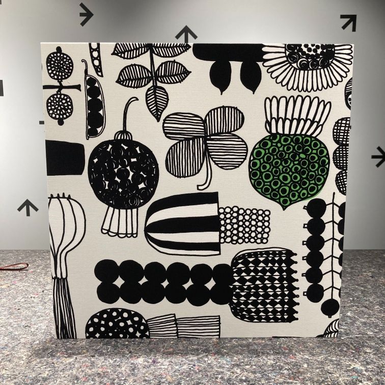 【99-0067】marimekko puutarhurin parhaat  マリメッコ ファブリックパネル プータルフリン パルハート 40×40