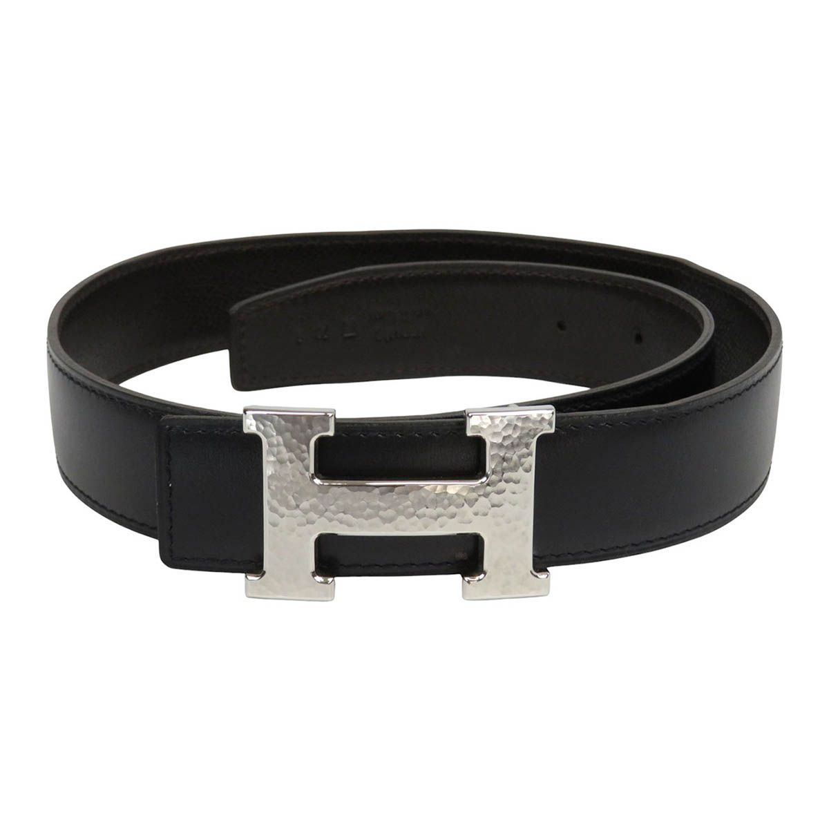 エルメス H マルトレ リバーシブル ベルト 70 ユニセックス ブラック