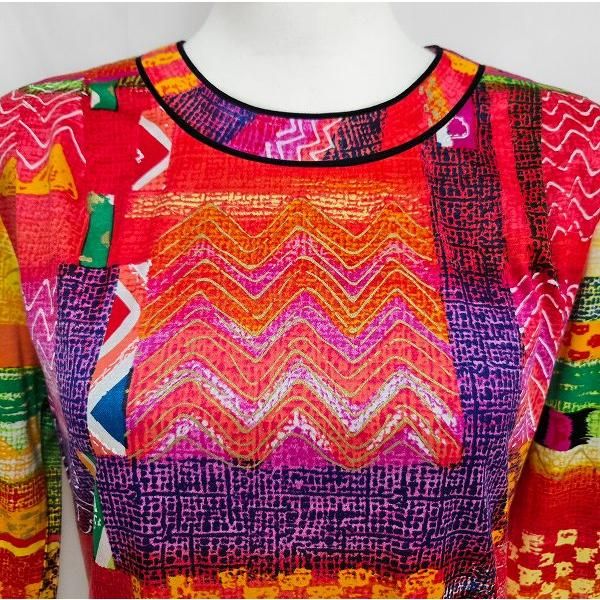 anc レオナール LEONARD セットアップ M 赤系 マルチ バックジップ