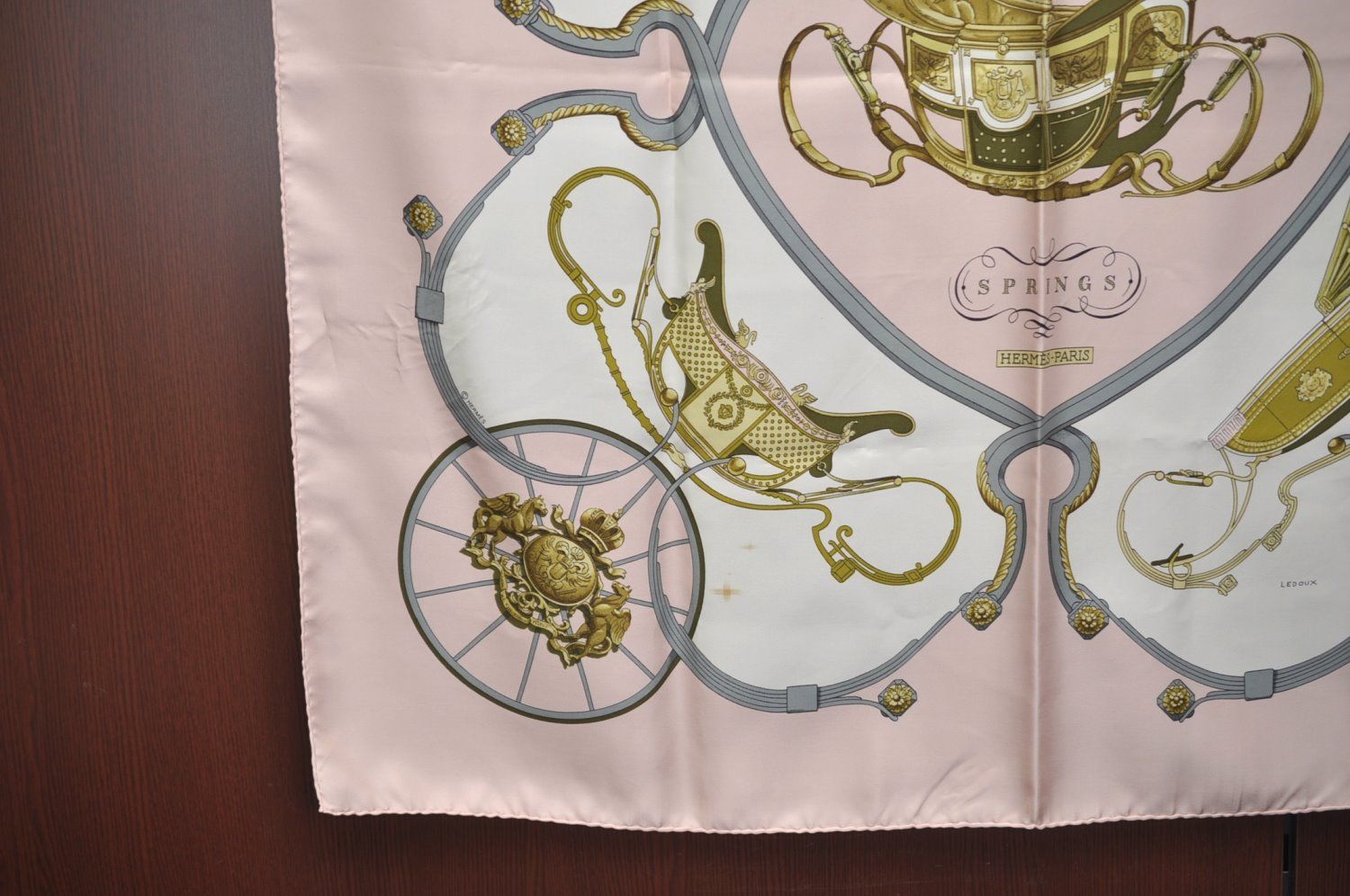 HERMES スカーフ SPRINGS HERMES Vintage Silk Scarf Carre 90 SPRINGS エルメス シルク