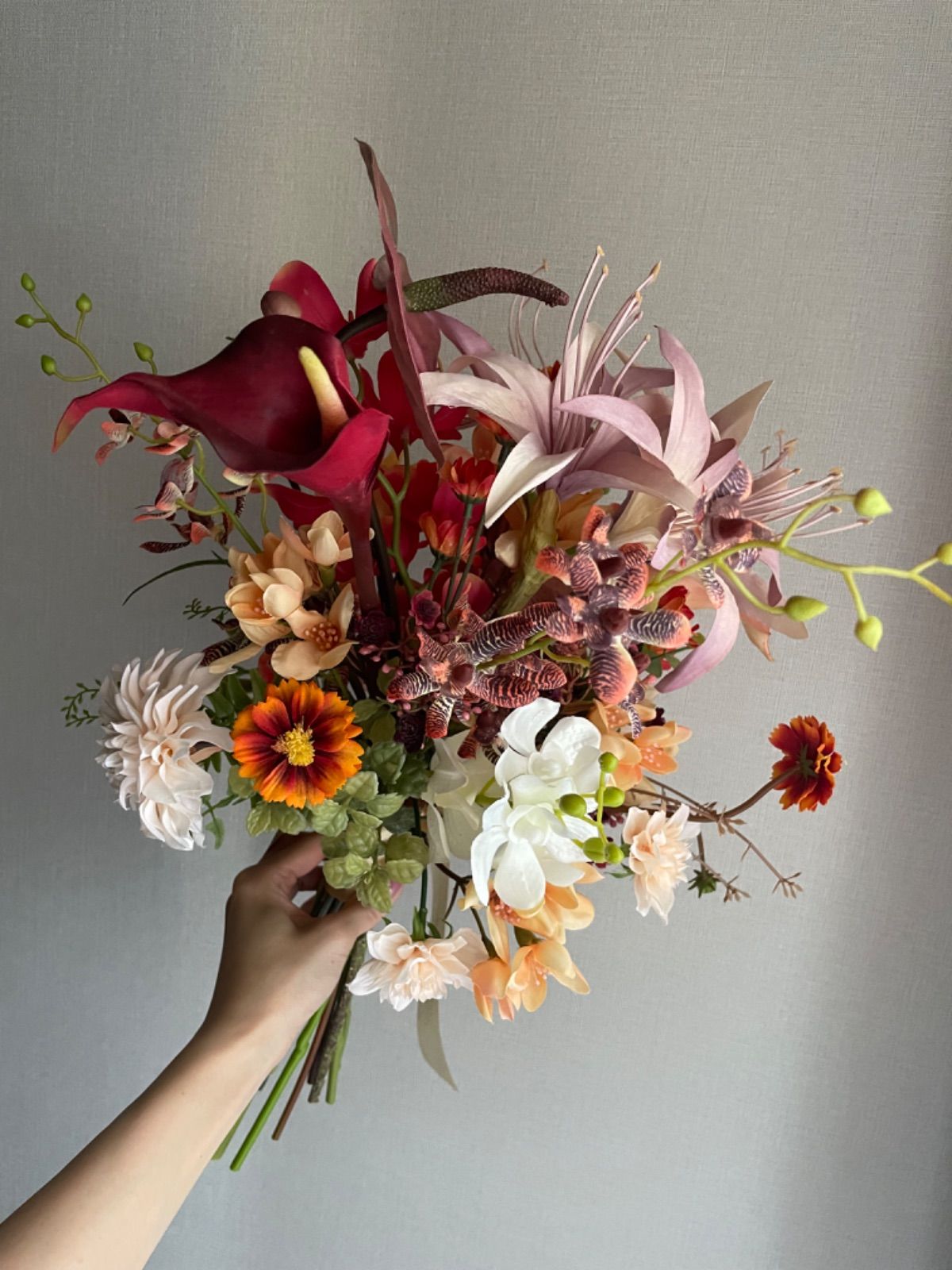 ウェディングブーケ ブートニア アーティフィシャルフラワー