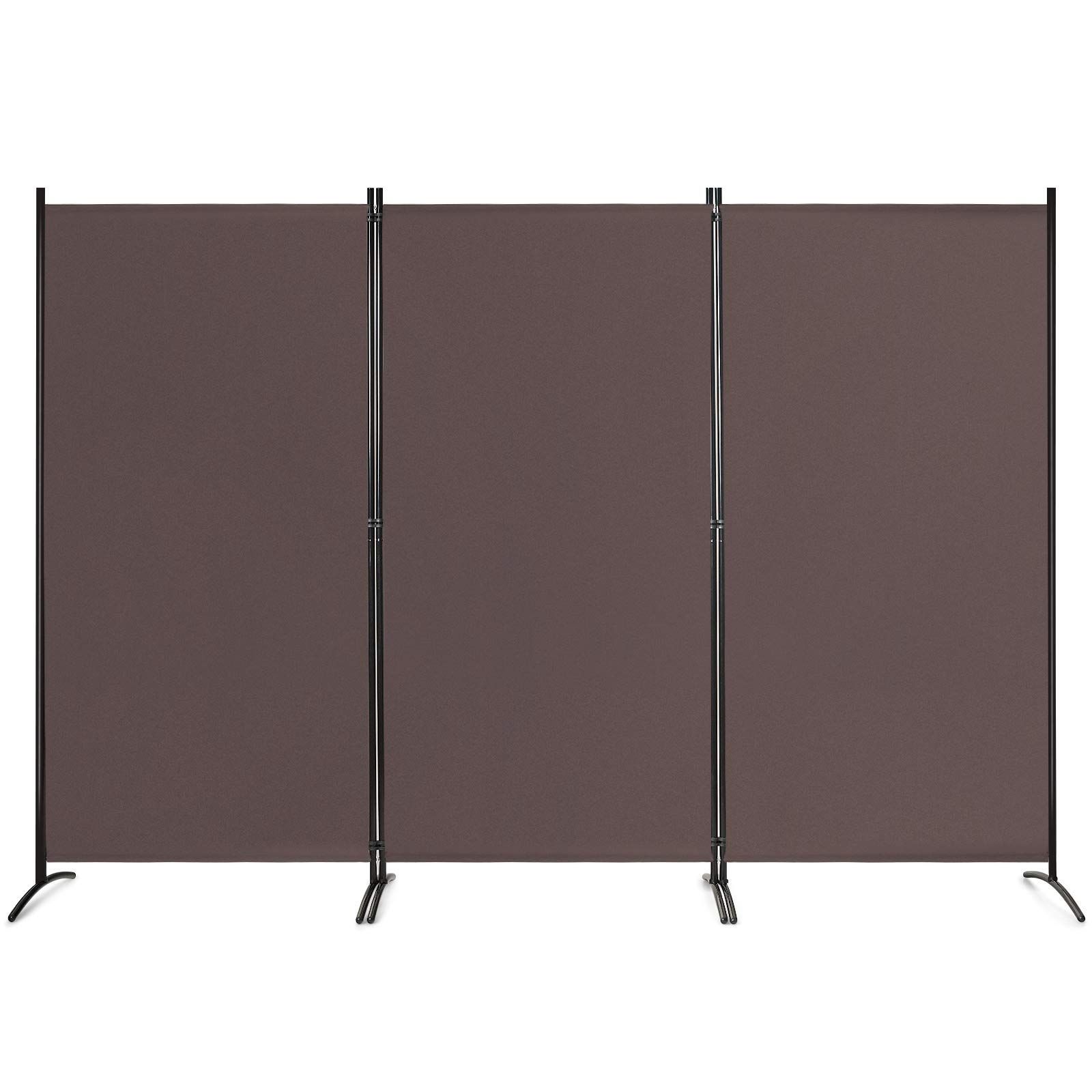 新着商品 Costway パーテーション 間仕切り 3連 高さ183cm 幅260cm 布タイプ 目隠し スクリーン 屏風 折りたたみ 衝立 おしゃれ 軽量 コンパクト収納 オフィス 事務所 クリニック 3連-ブラウン