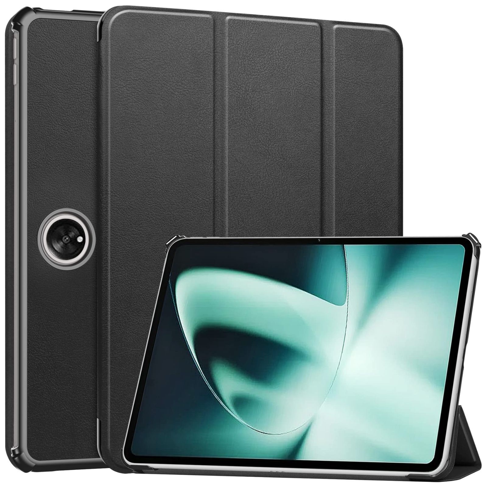 【在庫処分】スマート カバー 耐衝撃 レザー 傷防止 PU ハード 背面 薄型 ケース ケース 三つ折り スタンド 【larfbulroc】軽量 オートスリープ Pad ウェイクアップ 機能 Pad オッポ OnePlus Pad2 / / One