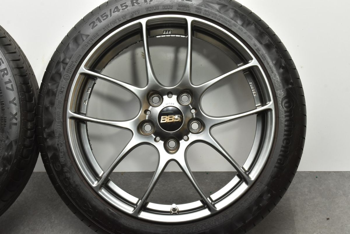 【鍛造1ピース】BBS RF501 17in 7J +48 PCD114.3 2023年製 コンチネンタル プレミアムコンタクト6 215/45R17 ノア ヴォクシー セレナ