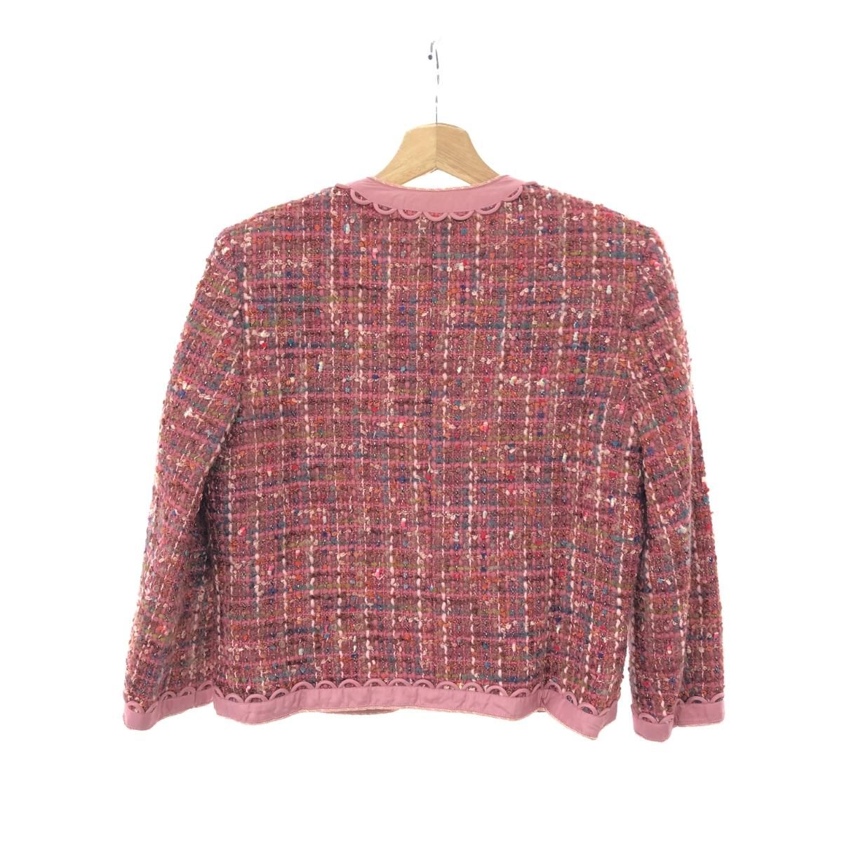 カネコイサオ ツイードジャケット オレンジ系ミックスツイードジャケット - ピンクハウス通販