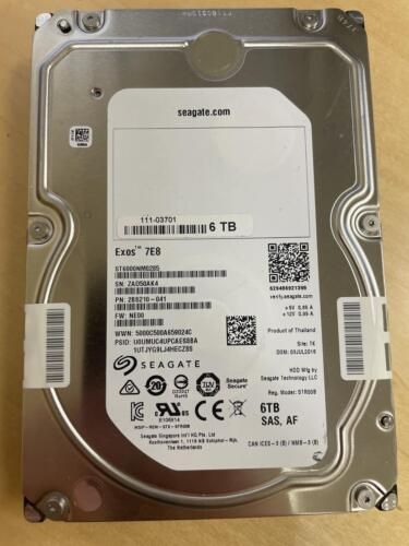 SEAGATE ST6000NM0285 EXOS 7E8 6TB SAS HDD