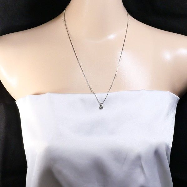 PT1000 PT850 ネックレス necklace ダイヤ 0.1 総重量約4.9g 約51cm FORTGASGNV_COM_BR