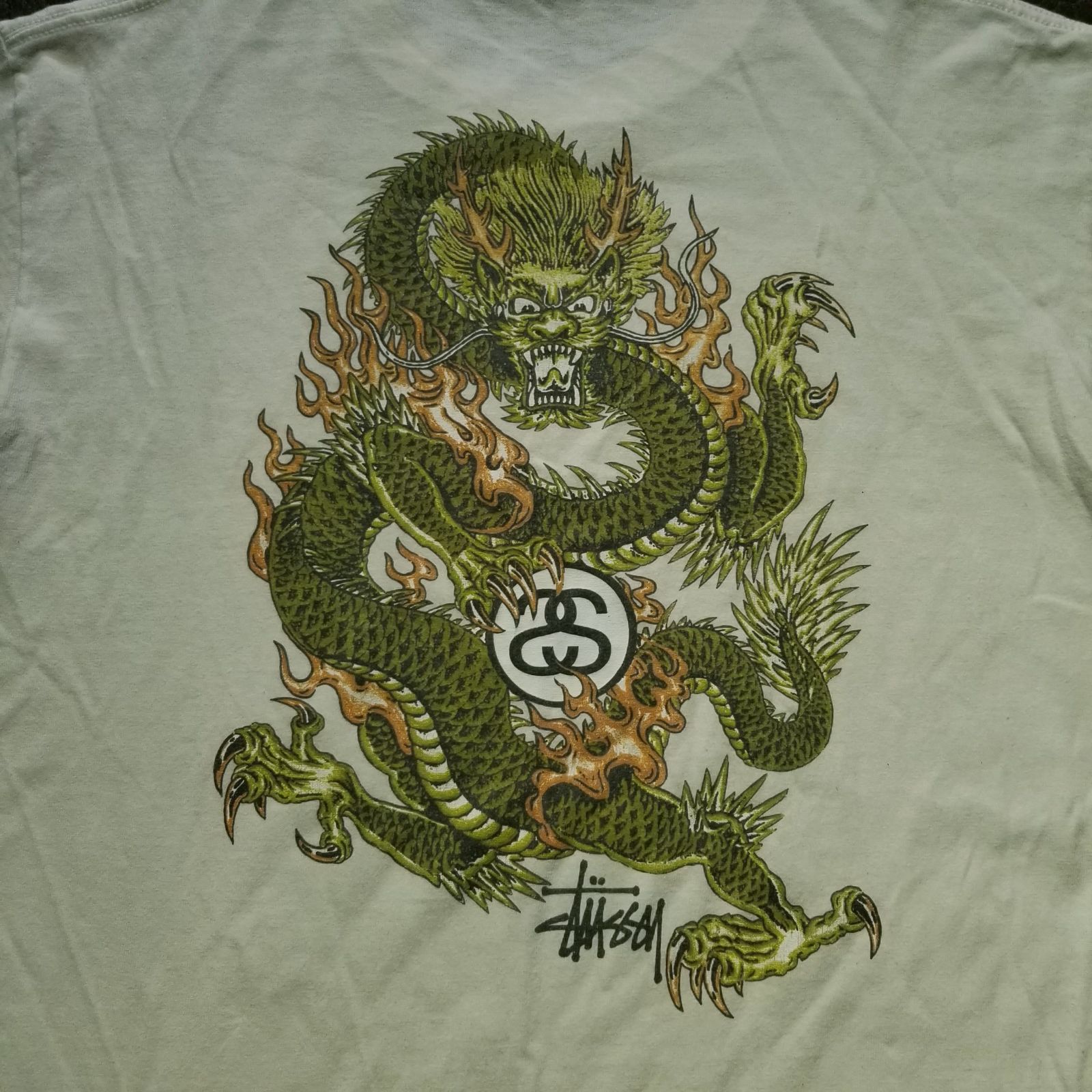 激レア 90s usa製 old stussy ドラゴン　スウェット　白タグ old stussy Used 90's 初期白タグ Made in USA Old Stussy Crew Sweat