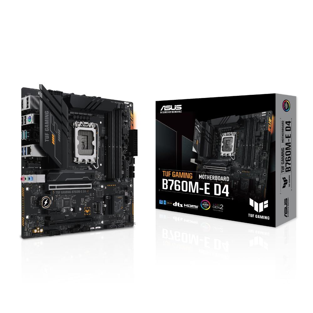 Amazon.co.jp ASUS TUF GAMING B760M-E D4 intel 第14 13 12世代 CPU対応 LGA1700 B760 搭載 DDR4 mATX マザーボード| B760 DDR4 14世代 エントリーモデル