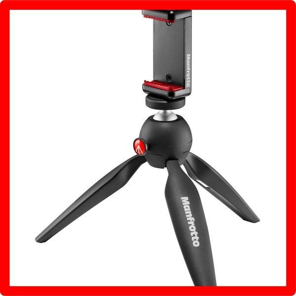 Manfrotto ミニ三脚 PIXI Smart スマートフォンアダプターキット MKPIXICLAMP-BK ブラック