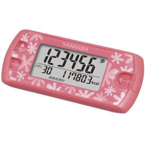【新品】 山佐(YAMASA) 万歩計 ポケット・バッグイン万歩計 ポケット万歩 フローラルピンク EX-500P oyj0otl