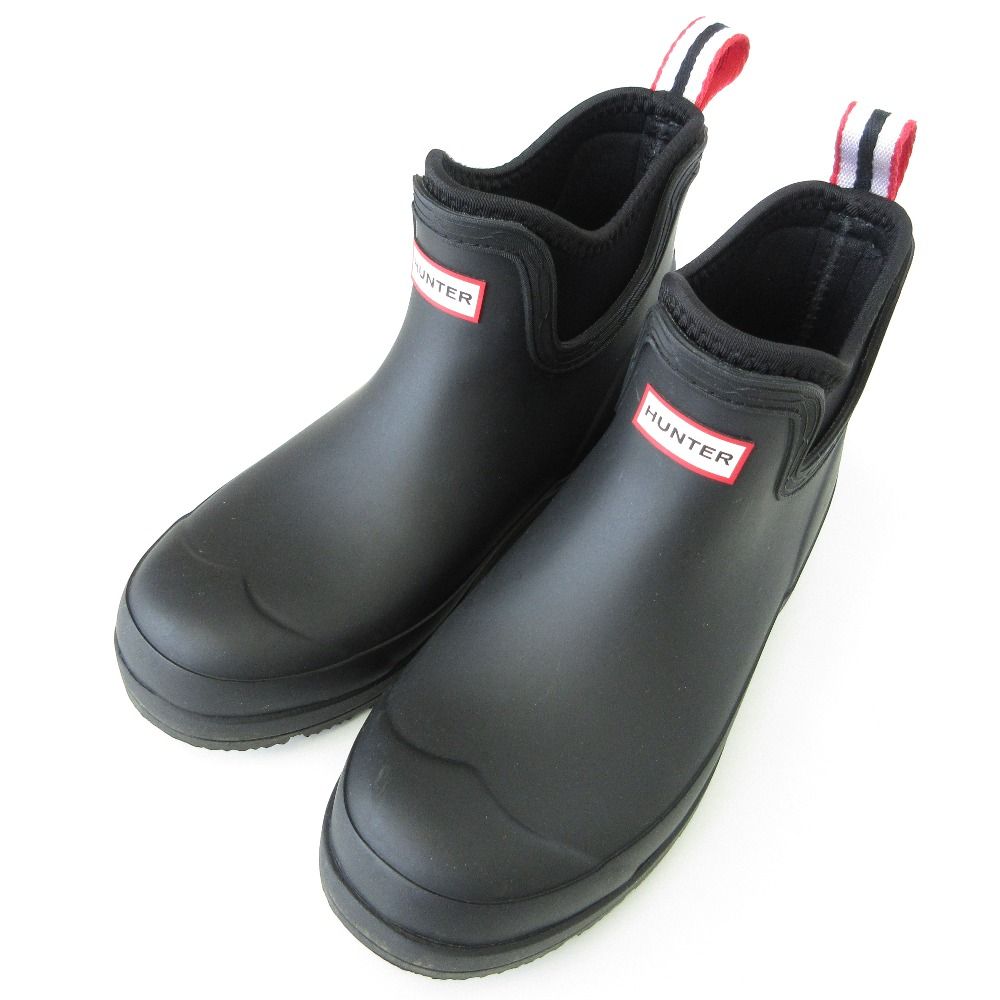 HUNTER ブラック ショートブーツ　UK4 美品 HUNTER ハンター レインショートブーツ UK4 23cm ブラック