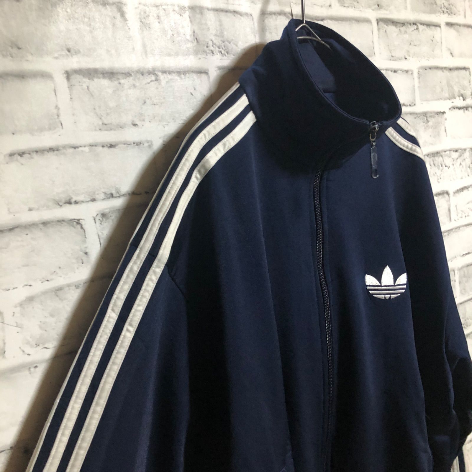 90s⭐️adidas トラックジャケット/ジャージ L 刺繍トレファイル 