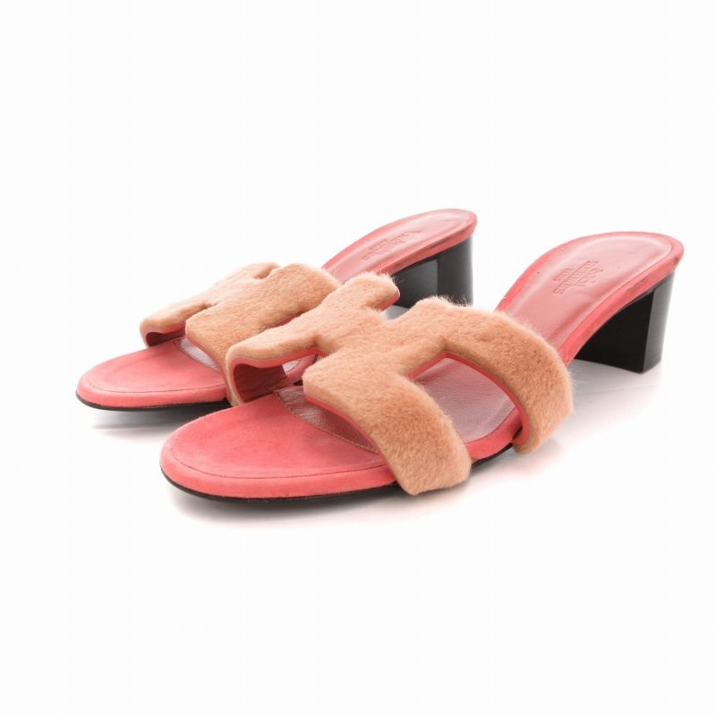 HERMES エルメス オアジス オアシス 36 ピンク ミンク ファー 【公式通販】