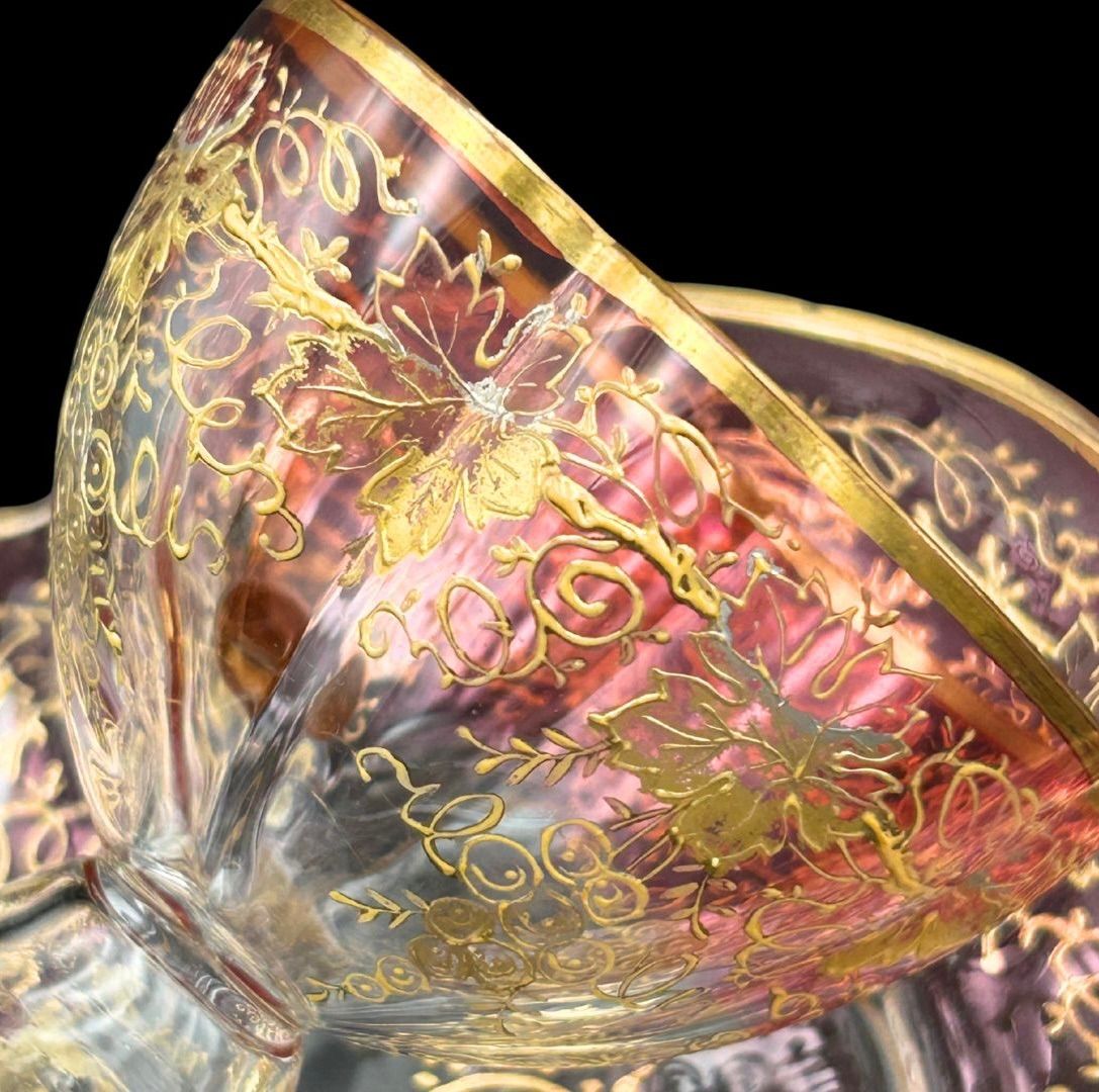 希少】moser（モーゼル）カップ＆ソーサー 1880年頃 豪華 金盛り
