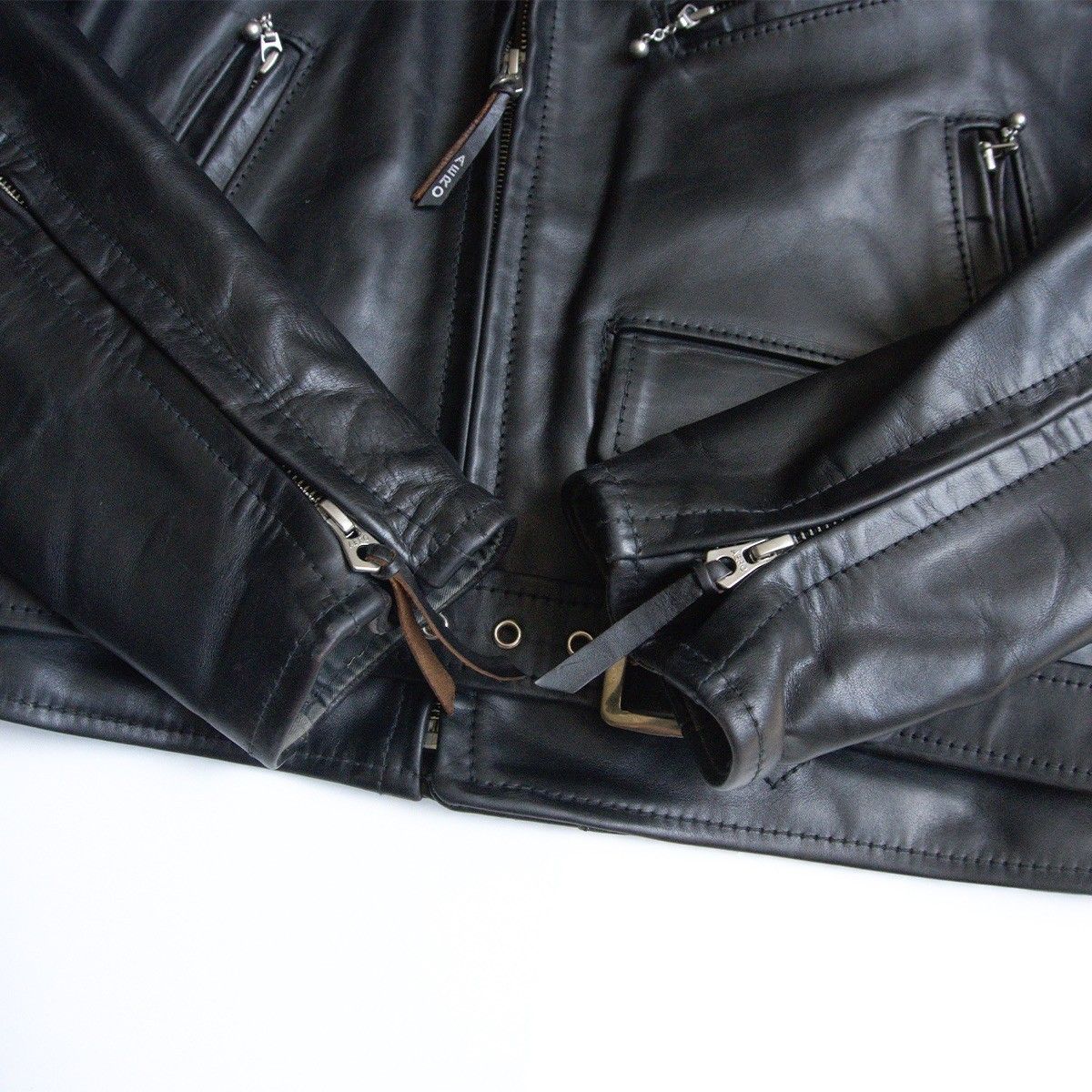 美品✨Aero leather エアロレザー　ダブルライダース　ブラック 楽天市場】エアロレザー AERO LEATHER ライダースジャケット
