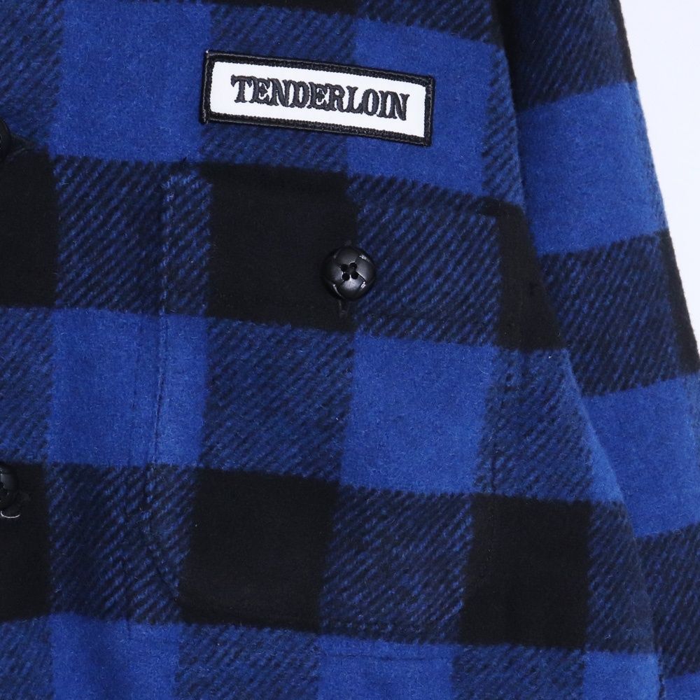 未使用 TENDERLOIN バッファローチェックジャケット Mサイズ ブルー