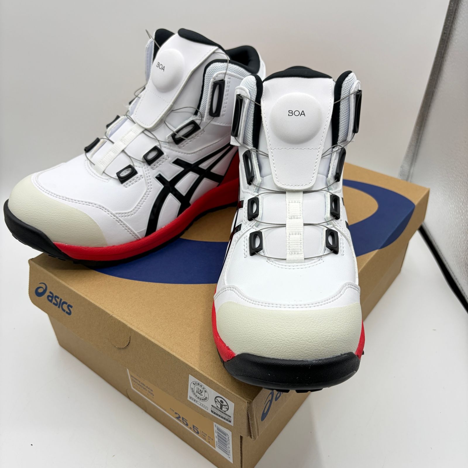 ♥品 アシックス ウィンジョブ 安全靴 CP304 BOA 25.5cm ホワイト×ブラック asics リサイクルマート宇部店