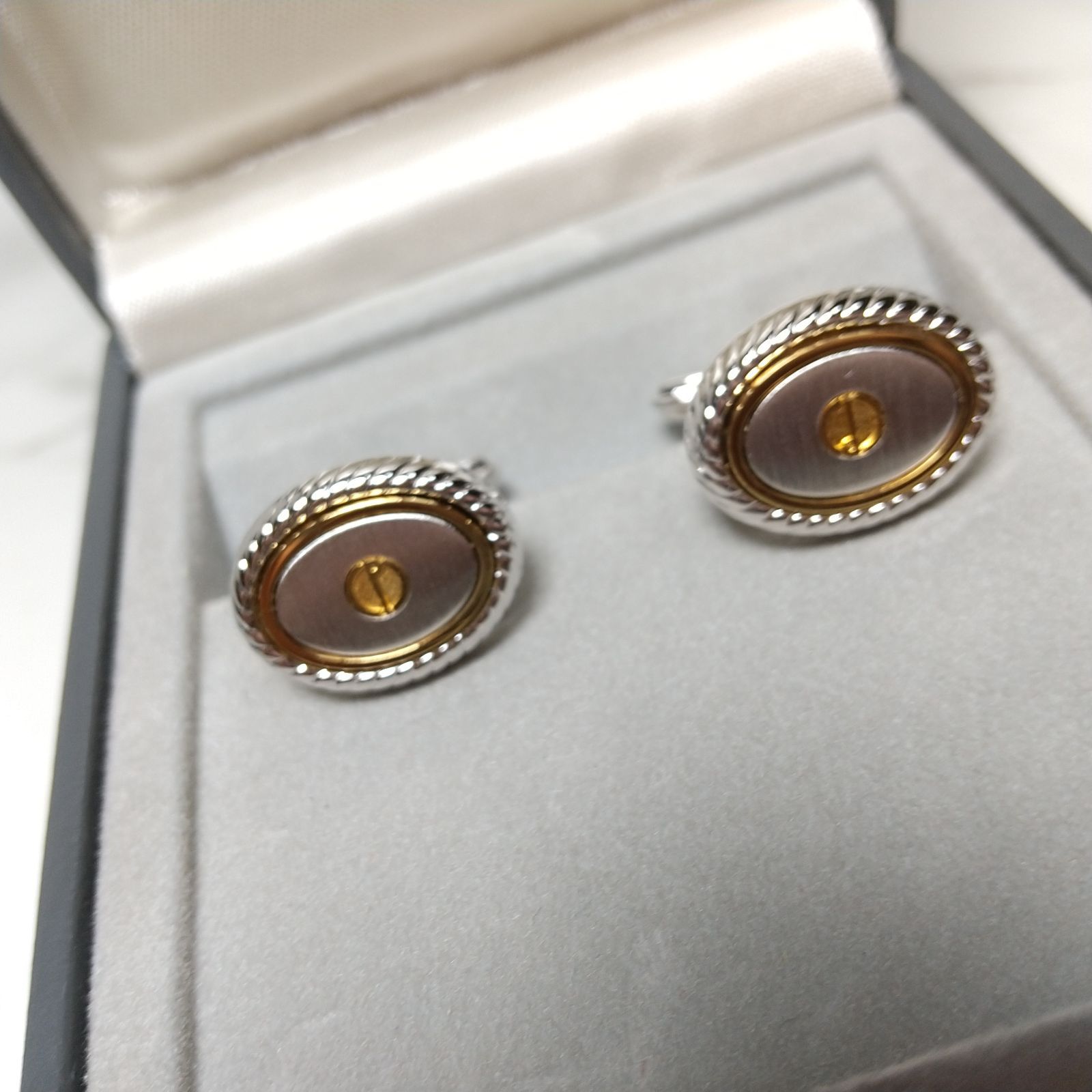 ダンヒル Dunhill カフス ゴールド×シルバー レディース 中古 ダンヒル