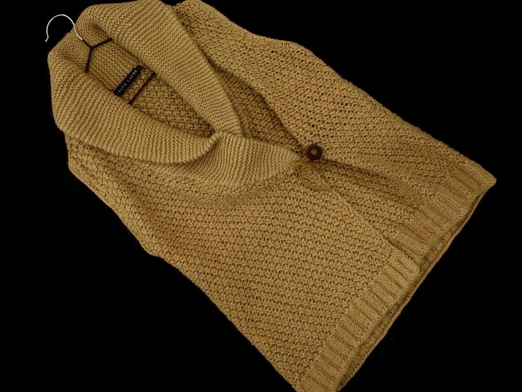 ラルフローレン　ウール１００％　ニット　ベスト　北欧柄　べージュ　美品 Ralph Lauren ラルフローレン リネン100% ニット ベスト sizeL