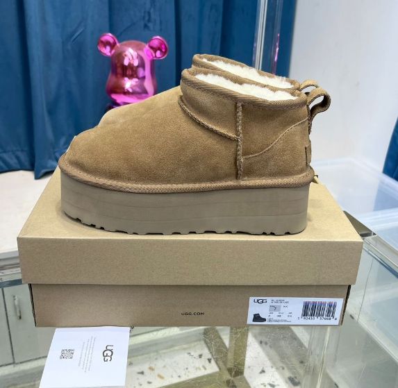 アグ 厚底ブーツ ウルトラミニ ugg 24cm 38 24cm ショート - メルカリ