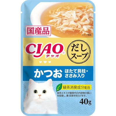 セット いなばペットフード CIAO パウチ かつお ほたて貝柱 ささみ入り 40 g