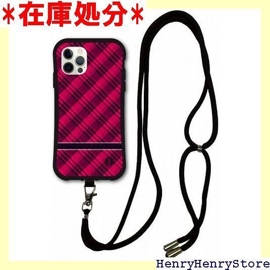 スマホショルダー付 iPhone15 ケース スマホケース i-coronケース アイフォン15互換品カバー 耐衝撃 保護 TPUケース スマホカバー ピンク チェック かわいい 1242