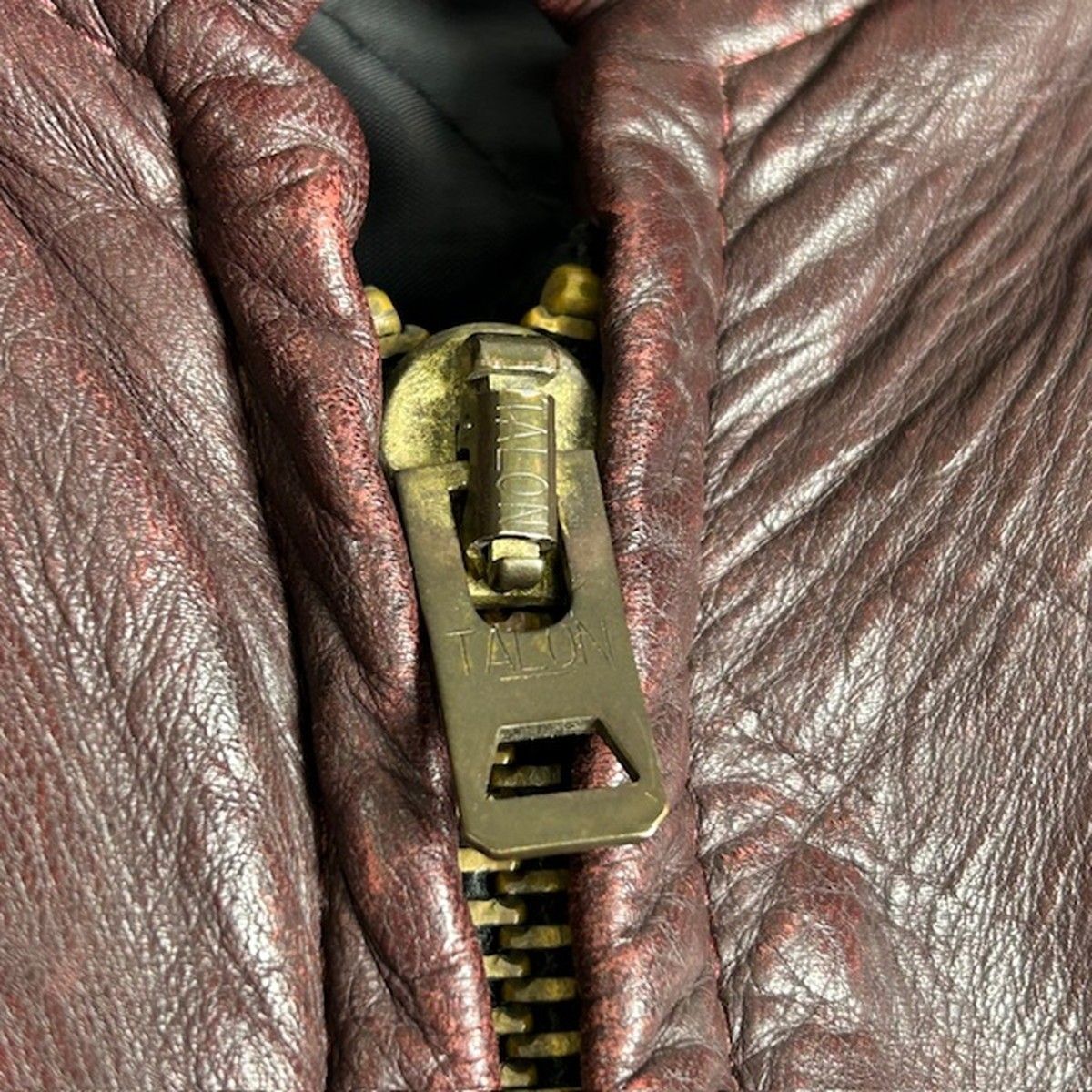 70's 80's Unknown レザーライダースジャケット 皮革 バーガンディ JKT