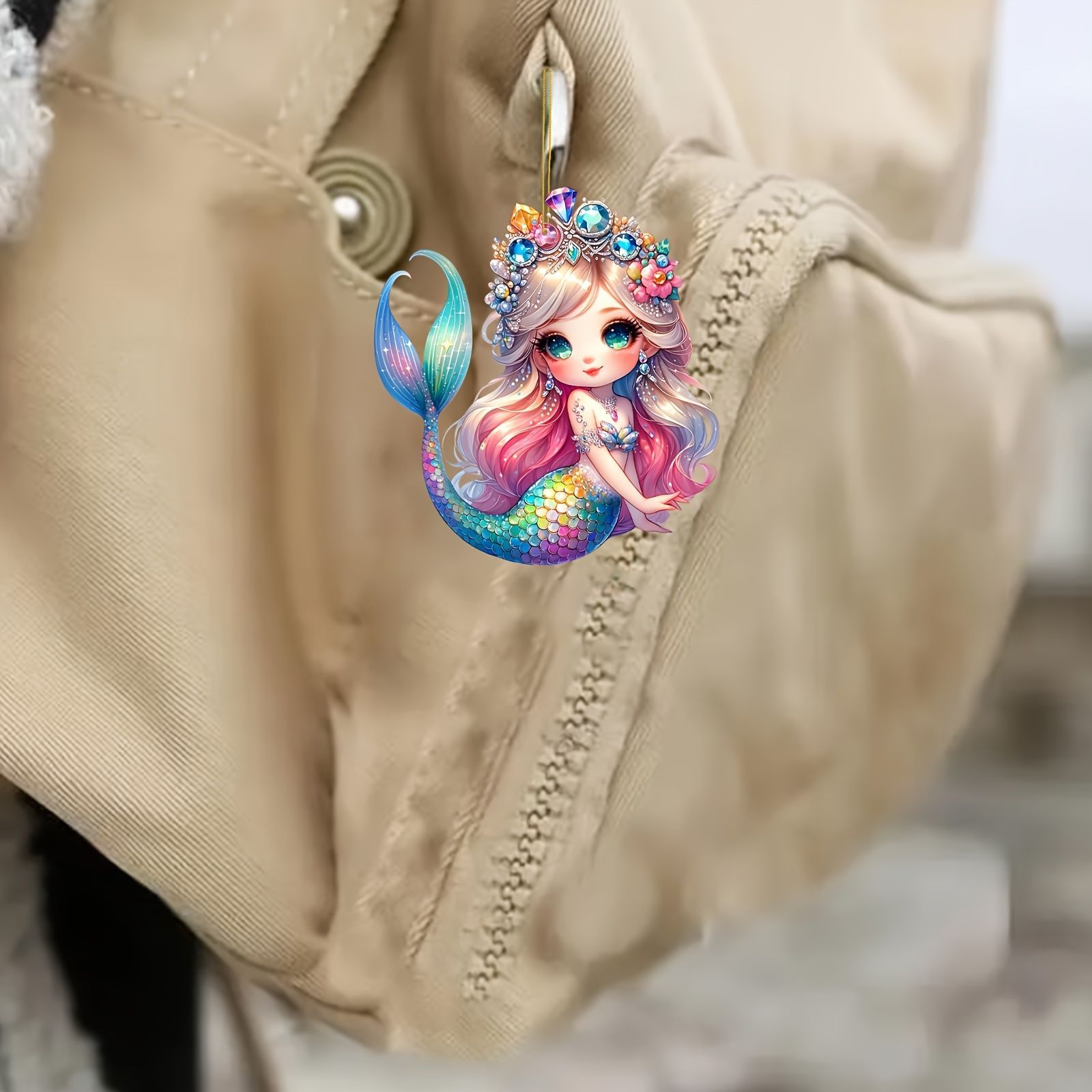 キーホルダー 女の子 マーメイド 人魚 かわいい 2D アクリル 8cm 
