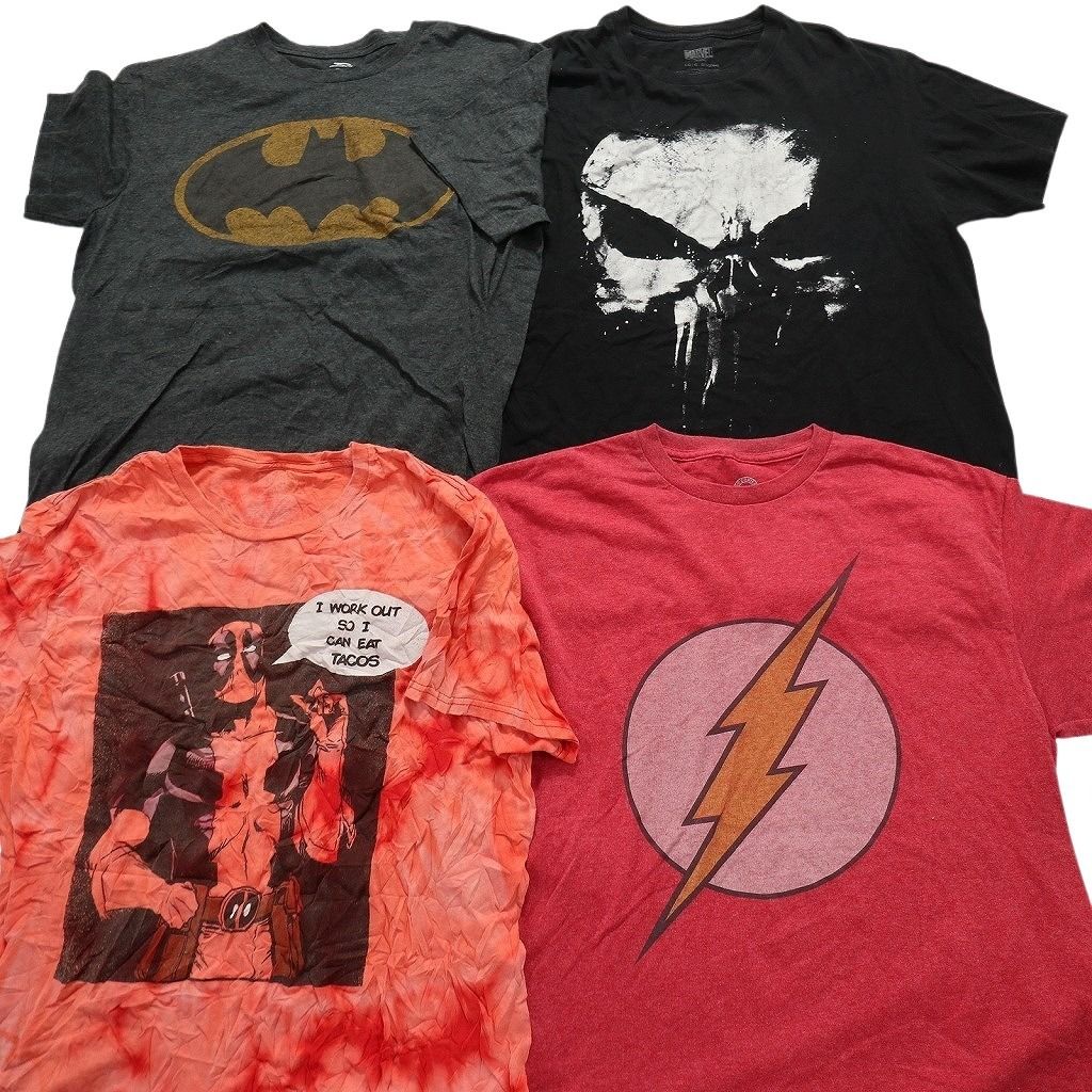 古着卸 まとめ売り マーベル DCコミック 半袖Tシャツ 16枚セット