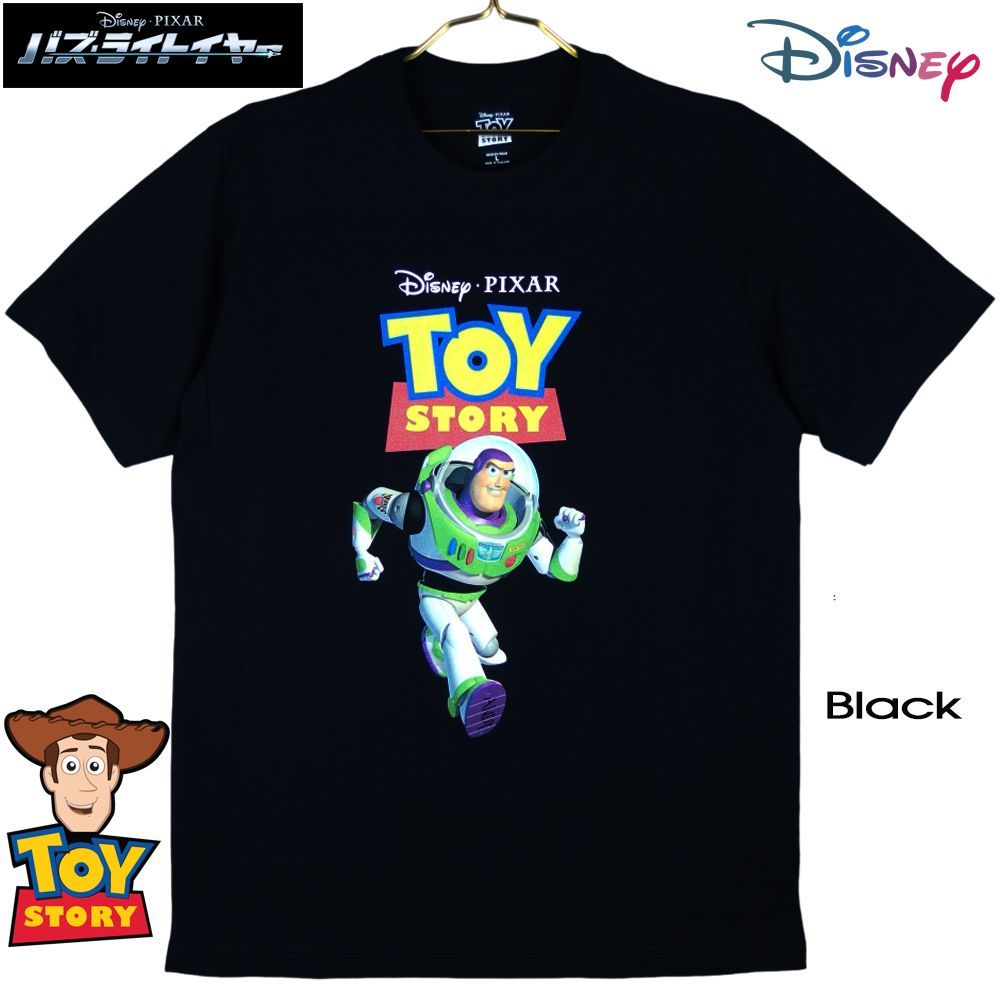 D008 BUZZ LIGHTYEAR バズ ライトイヤー Tシャツ ウッディ 半袖 Disney ディズニー Pixar ピクサー TOY  STORY トイストーリー ブラック メンズ レディース ジェシー ザーグ レックス プレゼント 日本未発売 レア - メルカリ