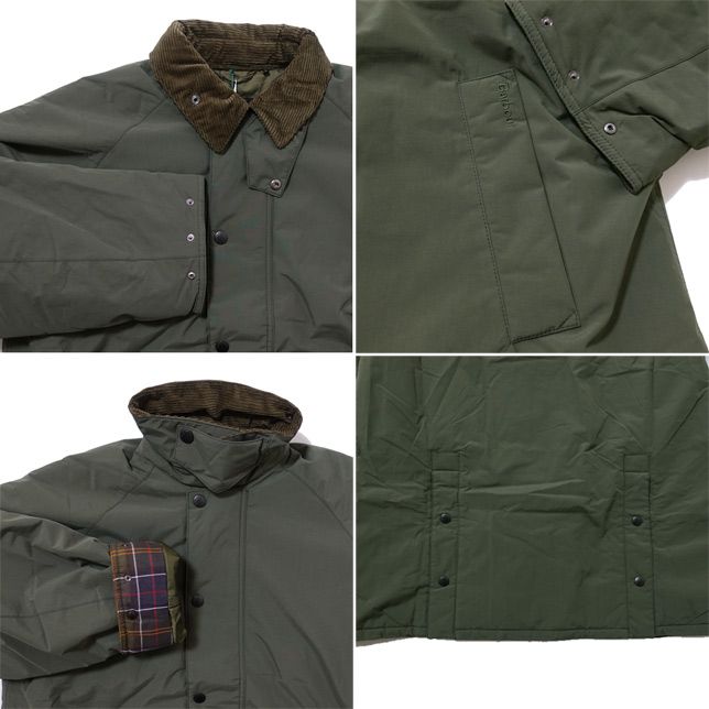 バブアー Barbour exmoor padded coat中綿ロングコート 25AW】Barbour バブアー エクスモア パデッド コート 中綿ロング