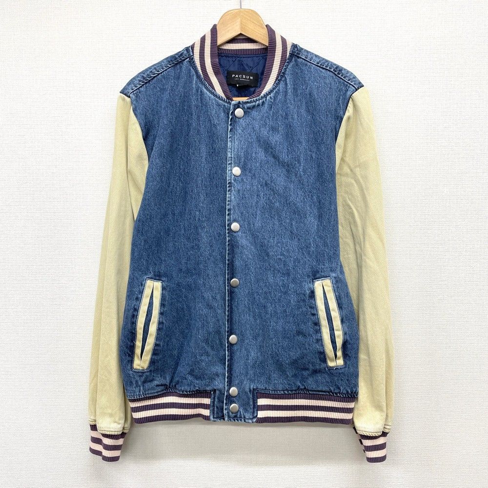PACSUN デニム スタジャン 裏地キルティング M インディゴ