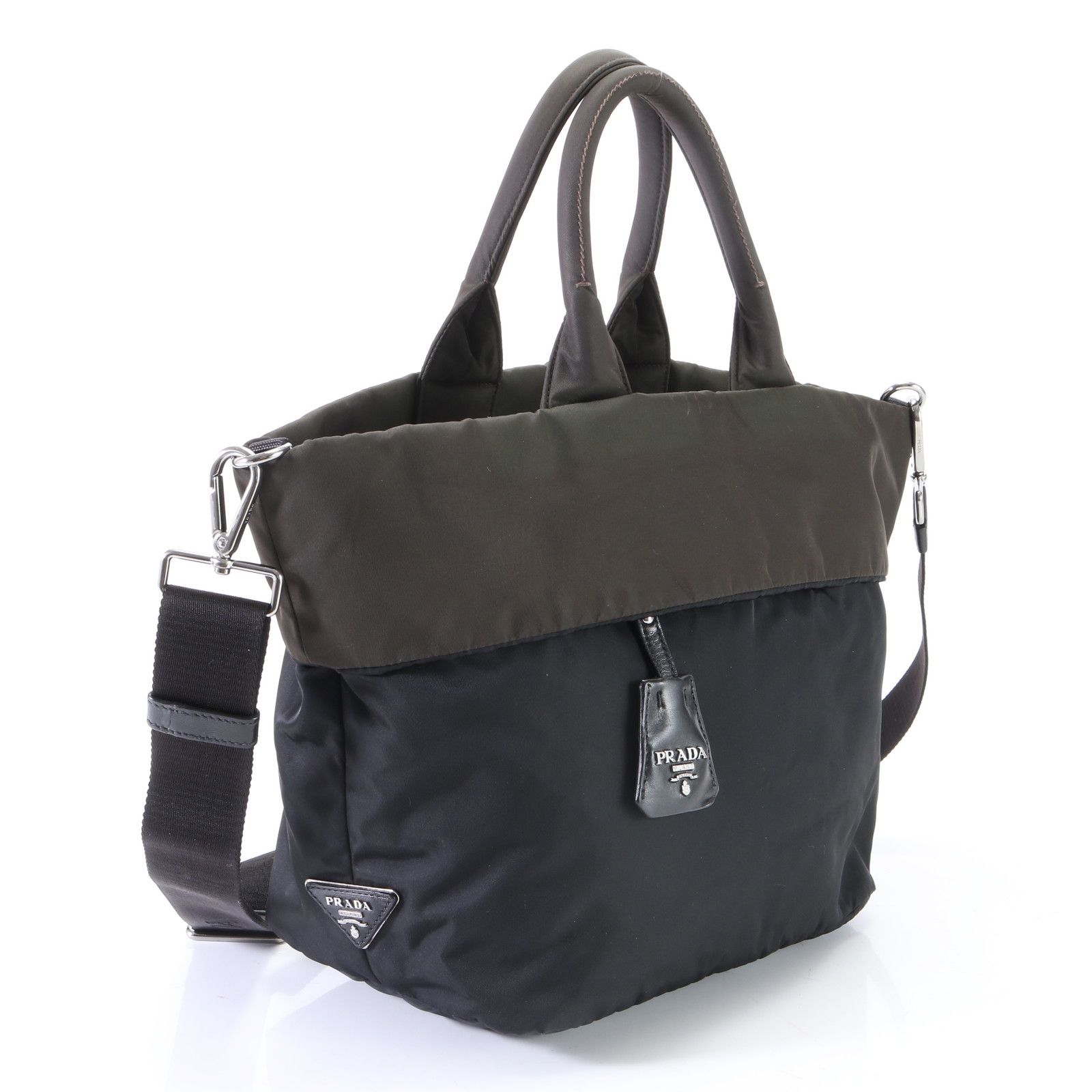 美品】PRADA テスートダブル トートバッグ セール リバーシブル 2WAY