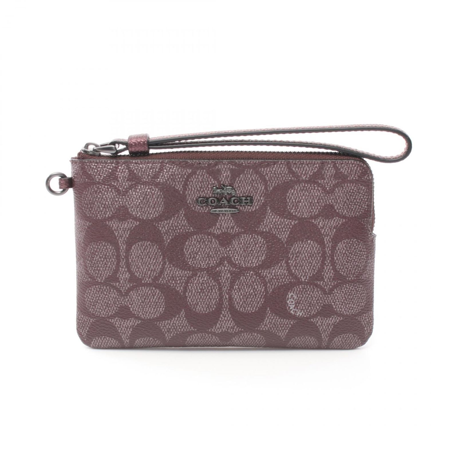 コーチ COACH ポーチ シグネチャー コーナー ジップ リストレット 