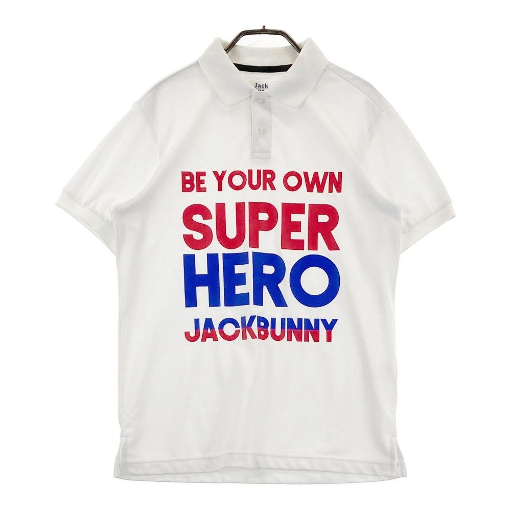 サイズ：0 JACK BUNNY ジャックバニー  半袖ポロシャツ  ホワイト系 [240101436006] ゴルフウェア レディース ストスト JACK BUNNY ジャックバニー 半袖ポロシャツ ホワイト系 サイズ