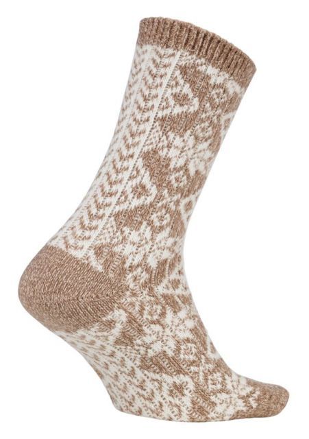 【送料無料】 ノースイースト メンズ 靴下 アンダーウェア Northeast Outfitters Cozy Cabin Women's Nordic Socks Taupe