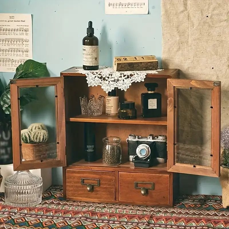 ミニキャビネット　ミニシェルフ　新品未使用　小物入れ ミニキャビネットミニシェルフ新品未使用小物入れ