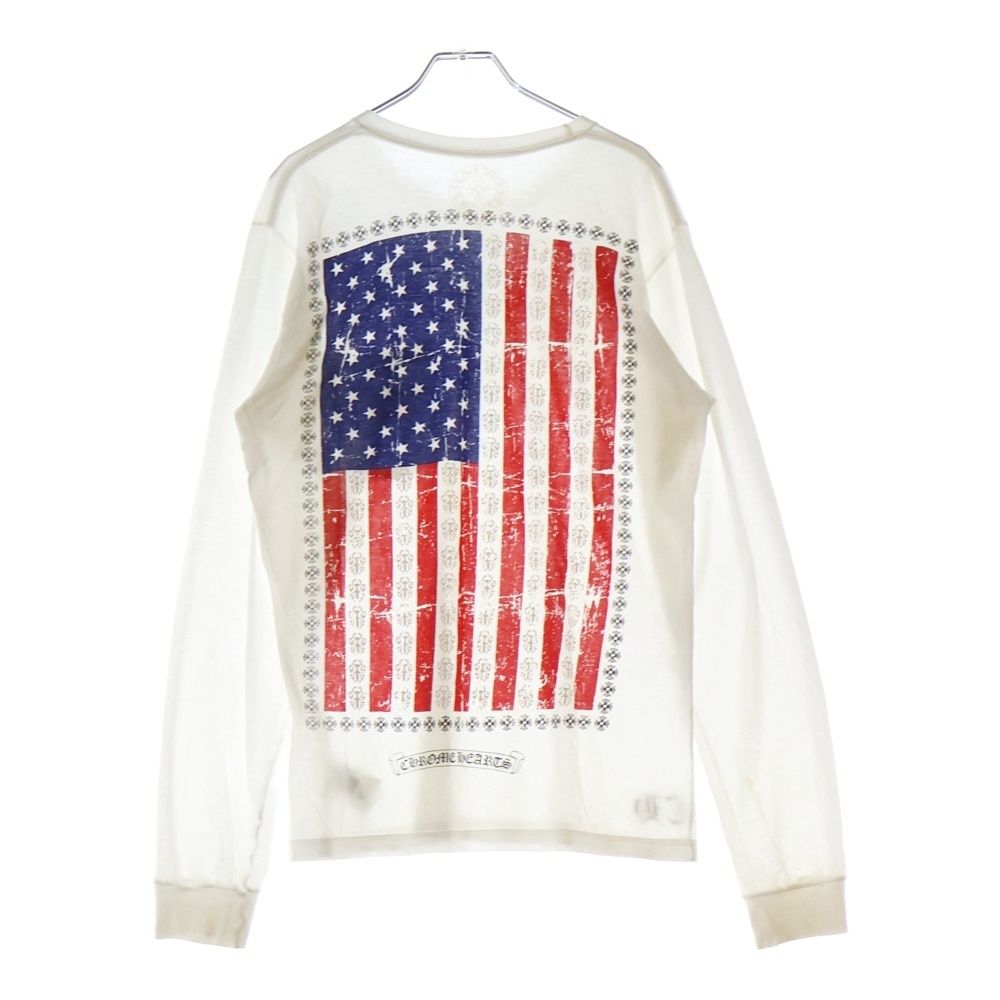 【CHROME HEARTS】 アメリカンフラッグ ロゴ 長袖 カットソー CHROME HEARTS (クロムハーツ) OLD American Flag アメリカン
