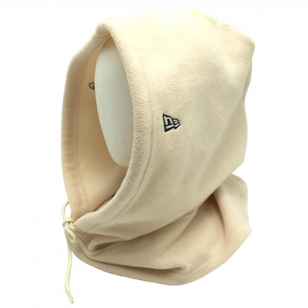 【美品】ニューエラ×ビームス ネックウォーマー フード ライトベージュ フリース ゴルフウェア New Era