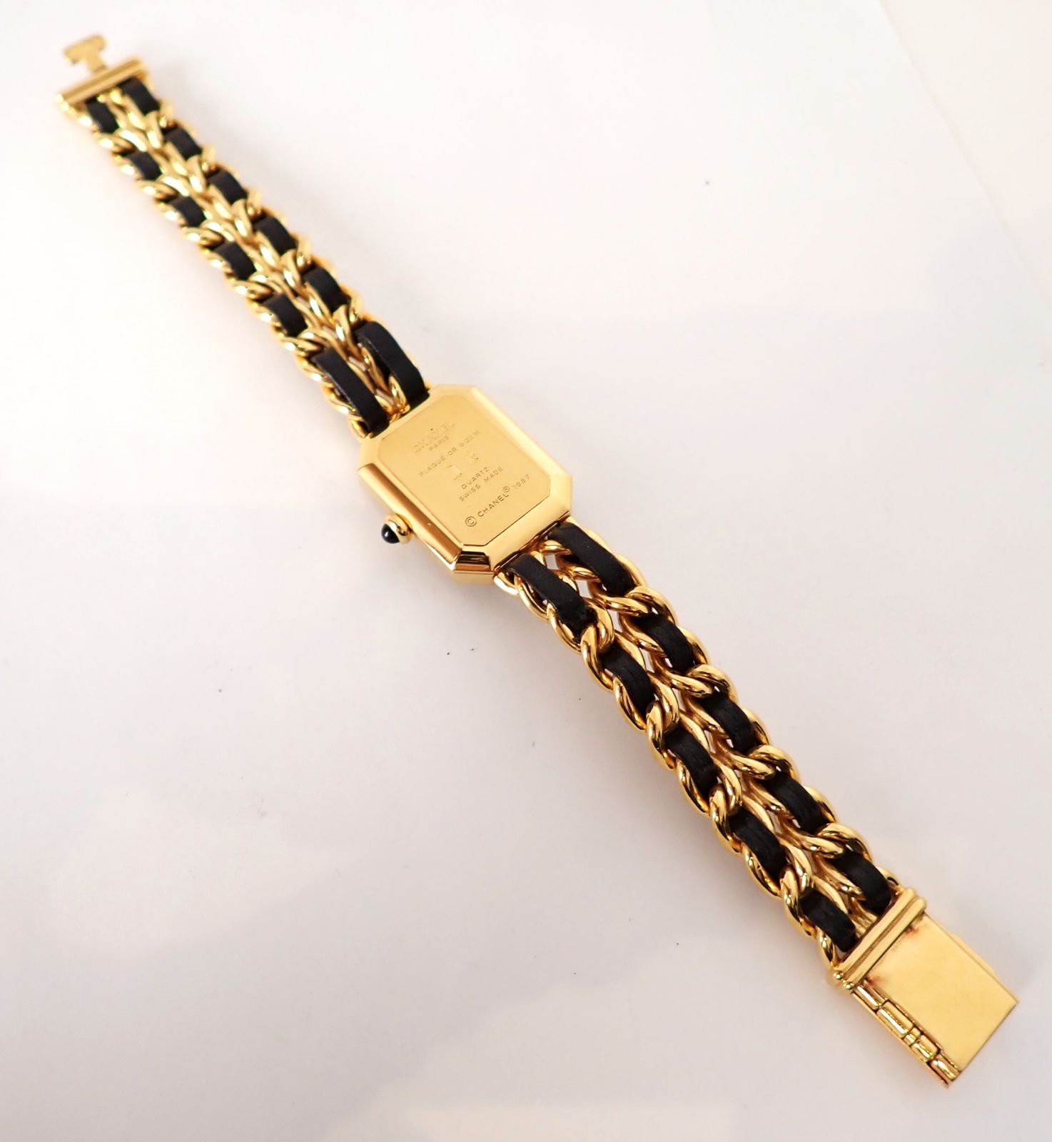 美品 電池交換済 CHANEL(シャネル) プルミエールL H0001 GP/革