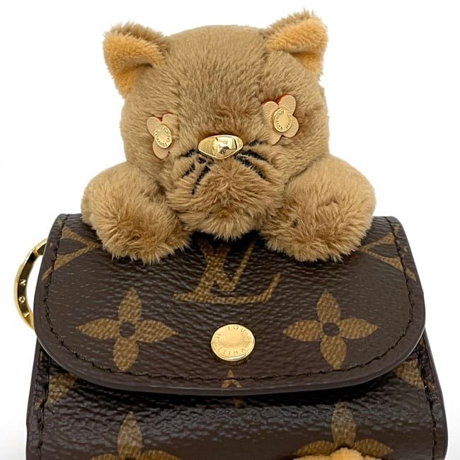 ルイヴィトン　バッグチャーム・LV キュート モノグラム　ネコ　新品未使用 LOUIS VUITTON 【中古】LOUIS バッグチャーム LV キュート