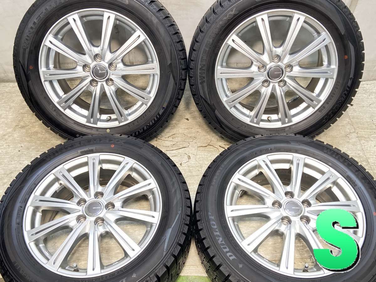 205/55R16 ダンロップ ウィンターマックス WM02 MILLOUS 16x6.5 48 100 