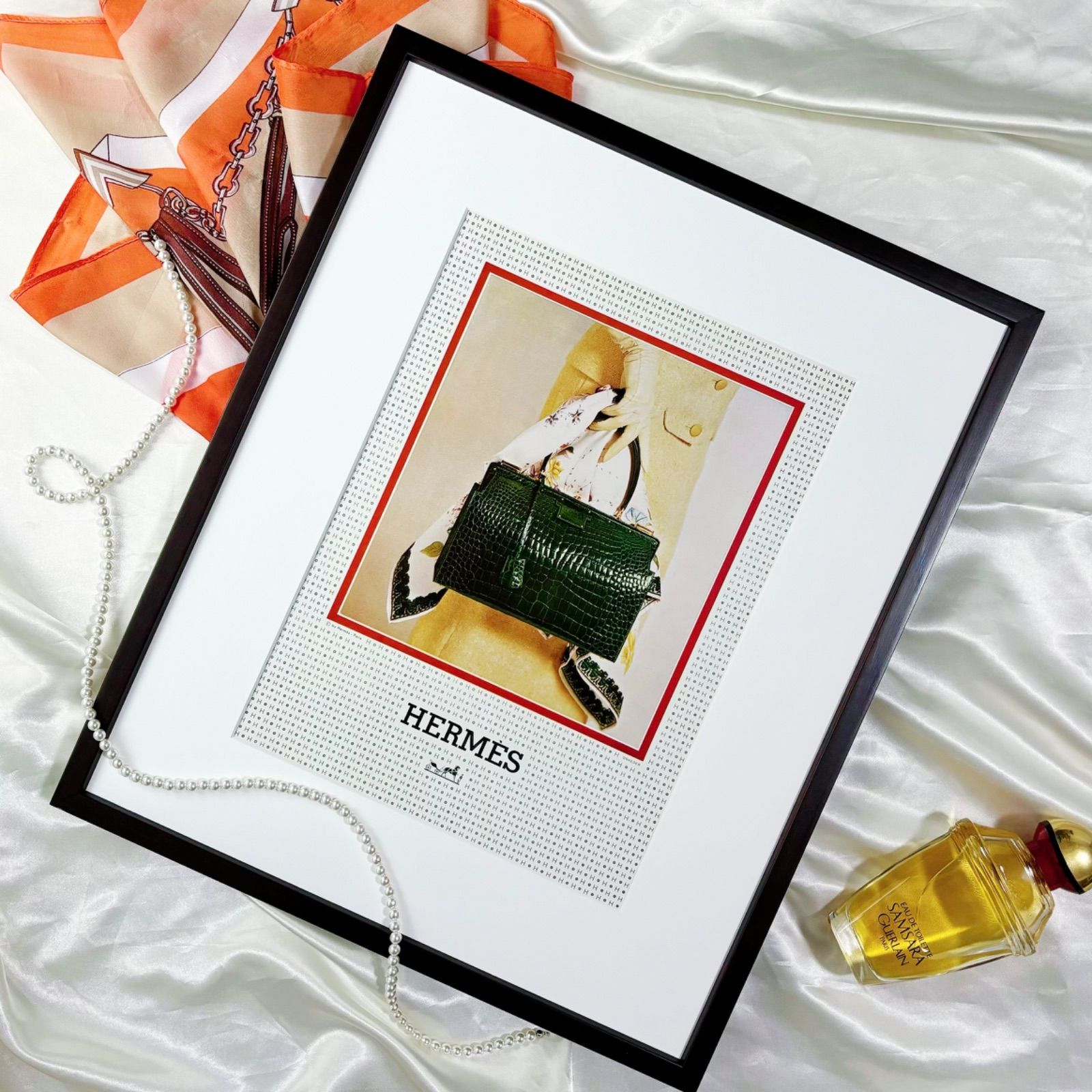 1960s 広告＞HERMES エルメス ポスター ヴィンテージ アートポスター