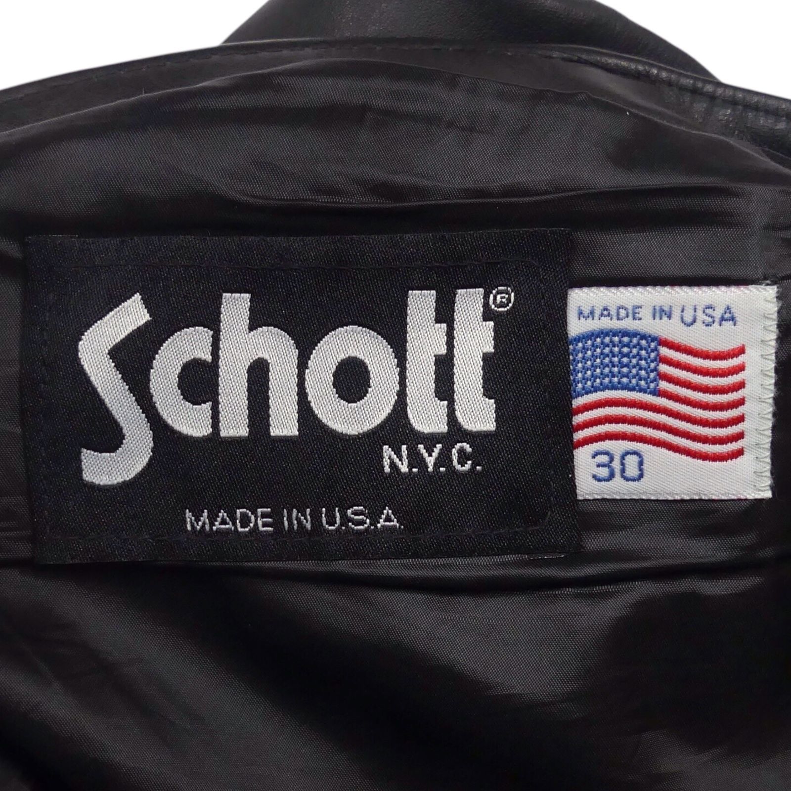 Schott ショット レザーパンツ W30 本革 ブラック 革パン USA製