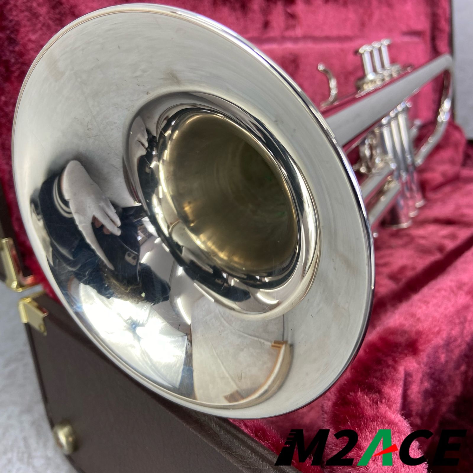 YAMAHA ヤマハ B♭トランペット trumpet 管楽器 YTR-800GS ゴールドブラス1枚取り ML シルバー 銀メッキ SP 純正ハード ケース - メルカリ