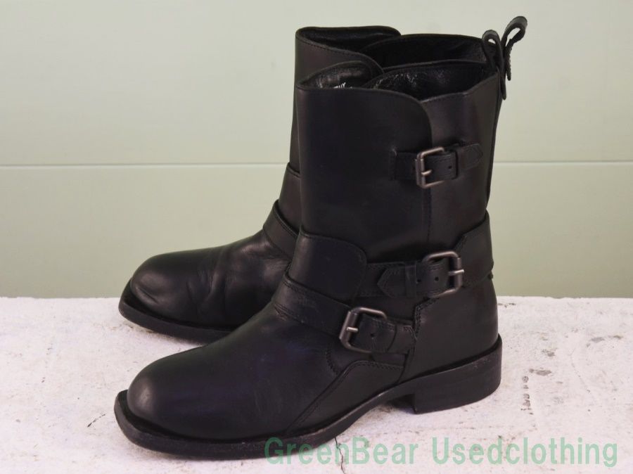 Y179◆イタリア製 DIESEL レディースブーツ 黒 23.5cm