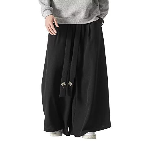 袴風パンツ ワイド ガチョウパンツ メンズ ゆったり 2色 スウェット