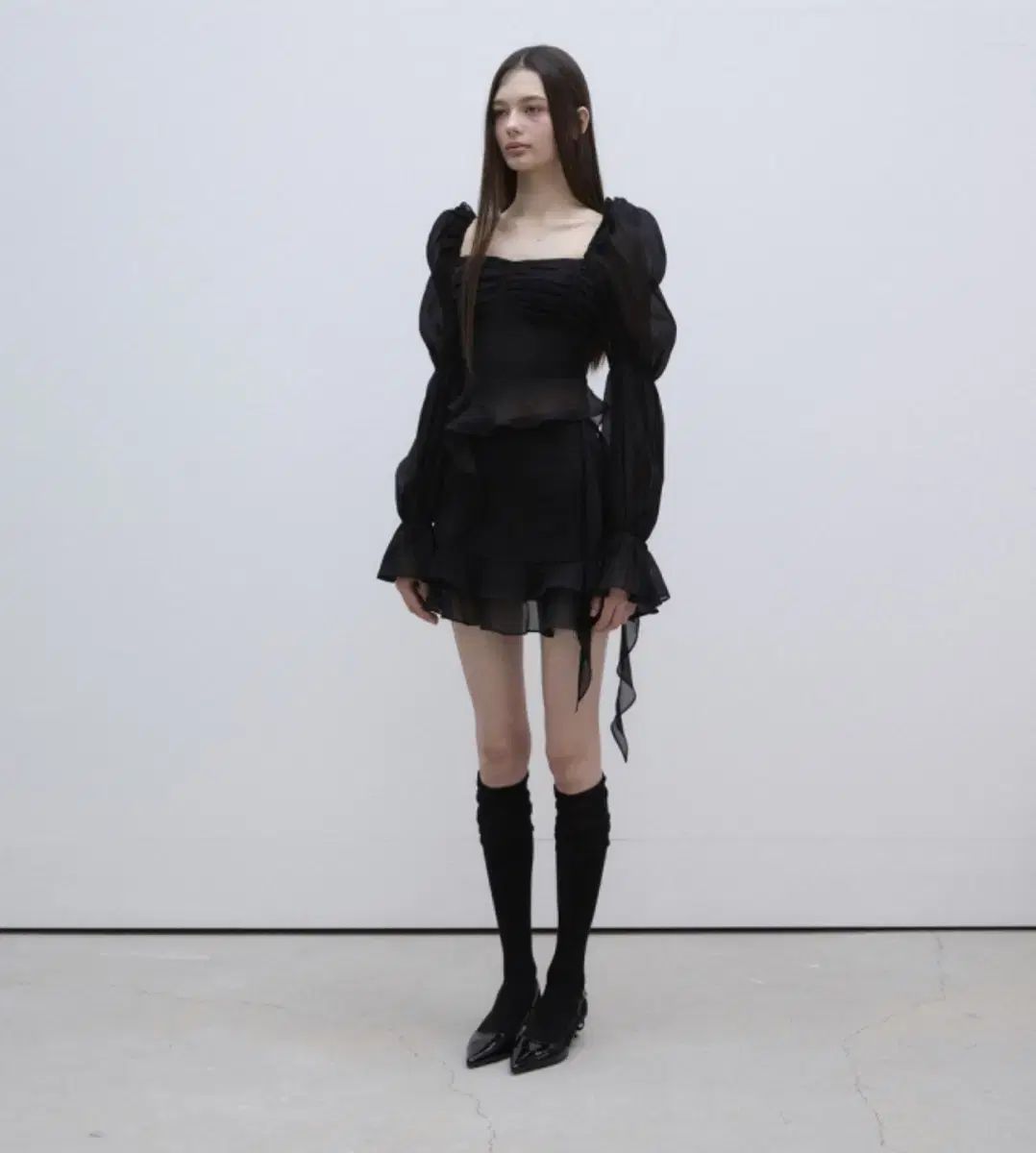 ラベルルブラン ベリテ シャーリング ブラウス フリル スカート セットアップ